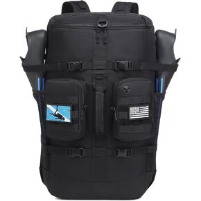 Scuba Diving Backpack - 65L Large Travel Backpack for Scuba Diving and Snorkeling Gear & Equipment Holds Scuba Tanks, Diving Mask, Snorkel, Fins, and More, Bag Only (Black)