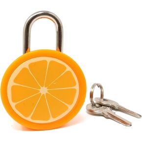 Honbay Cute Orange Fruit Padlock Mini Padlock Lock with Keys - for Jewelry Box, Purse, Handbag, Backpacks, Cabinet, Treasure Chest, Suitcases, Lockers, Letter Box, Diary, Notebook, etc