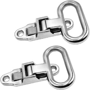 2 Pack 4.3 x 1.83 inch Folding Mast Step Safety Marine Stainless Steel 316 for Boat,Yacht,Car,Rv,Truck Transom