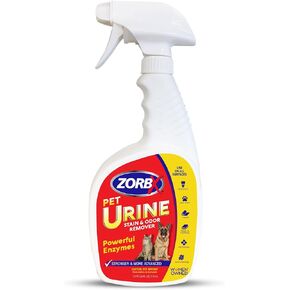 ZORBX Pet Urine Stain & Odor Remover - Removes Pet Odors & Stains Instantly - All Purpose Solution for Cats, Dogs & More - No Scrubbing Required - Bulk Quantity (1 Gal)