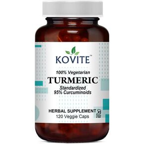 Guaranteed Potency Turmeric Root Extract 450 mg Standardized 95% Curcumin Kosher and Vegetarian- 120 Vegetable Capsules