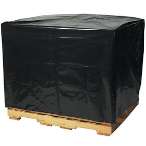 48' x 42' x 48', 3 Mil (50/Case) Black Plastic Pallet Covers