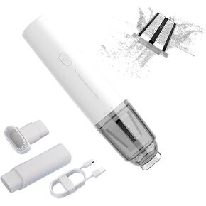 Mini Protable Car Vacuum Cordless,Handheld Vacuum for Quick Cleaning,Hand held vacuuming, Dust Buster Cordless Rechargeable for Car Home and Office