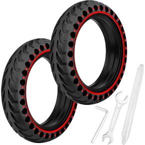 50/75-6.1 Scooter Tire for Gotrax Replacement Tire,Solid Tire for Gotrax GXL V2/XR and Xiaomi Pro 2/M365 Pro,8.5 inche Electric Scooter Tire Replacement with Installation Tools (Red)