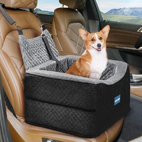 Dog Car Seat-Perfect Dog Car Seats for Small Dogs Under 40lbs,Dog Booster Car Seat with Adjustable Height,Removable Cushion,Small Dog Car seat,Pet Car Seat,Dog Car Carrier in Soft Plush Fabric