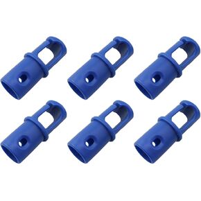 6PCS Plastic Trampoline G Hook Pole Caps Trampoline Fence Pole Caps Universal Trampoline Net Pole Caps Blue Jumping Bed Accessory Fits 1.1 Inch Diameter Poles