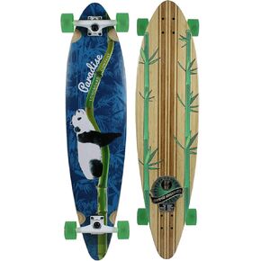 Paradise Longboard Pintail Complete Cruiser Skateboard, Panda, 9.75" x 41"