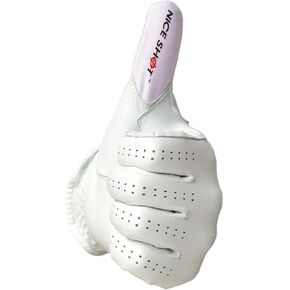 Nice Shot "Thumbs Up Cabretta Leather Golf Glove Men's Cadet White | Premium & Genuine Cabretta Leather