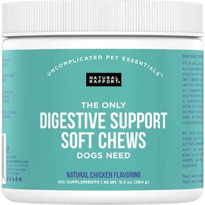 Natural Rapport Dog Calming Treats - The Only Calming Soft Chews That Dogs Need - 120ct Chews That Contain Chamomile to Alleviate Stress