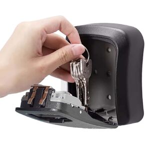 Safety Key Cabinets Rust-Proof/Waterproof Wall-Mounted 4-Digit Combination Key Safe Lock Box, Can be Used Indoors Or Outdoors, Sturdy and Durable Lock Box for House Key.