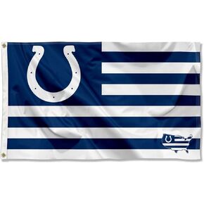 WinCraft Indianapolis Colts USA American Nation Stripes 3x5 Grommet Flag
