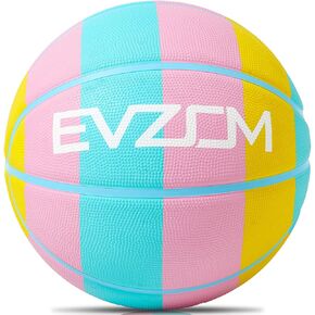 EVZOM Size 5/7 Basketball, (27.5/29.5") Basketball Youth Rubber or Composite Leather Basketballs for Kids Teenagers Boys Girls Indoor Outdoor Beach Play Games Anti Slip Durable