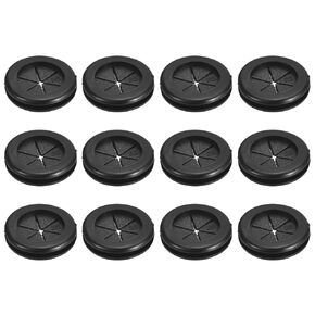 uxcell 24Pcs Rubber Grommets 13/16"(21mm) ID 1"(25mm) Drill Hole Double Sided Firewall Hole Plugs Round Electrical Wiring Gasket, Black