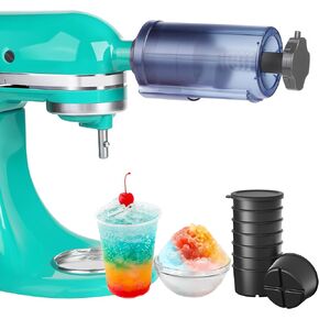 Jooke Shaved Ice Attachment for Kitchenaid Stand Mixer,Kitchen Aid Attachment for Mixer,Efficient Ice Shaver Attachment,High Production Shave Ice Machine Snow Cone Machine with Replaceable 8 Ice Molds
