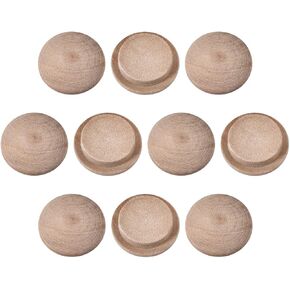 uxcell Wood Button Top Plugs 9/16 Inch Cherry Hardwood Furniture Plugs 25 Pack