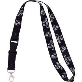 Desert Cactus Brooklyn Nets Lanyard Keychain Detachable NBA Breakaway Snap Buckle National Basketball Association Car Keys ID Badge Holder (Lanyard 1)