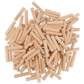 1000 PCS 5/16 Inch Wooden Dowel Pins, Small Fluted Dowel Pins with Beveled Ends, Hard Round Wood Dowel Pins for Woodworking, Crafts