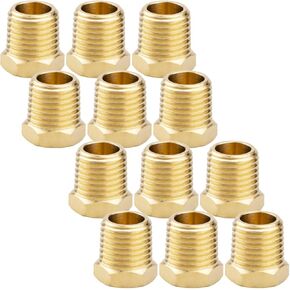 (3 Pieces) Besosay 1/2 Inch NPT Male Brass Pipe Plug, Brass Outer Hex Thread Socket Pipe Fitting Plug