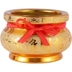 YARDWE Feng Shui Treasure Basin السيراميك وعاء الكنز الصيني الحلي فنغ شوي ديكور الثروة وعاء محظوظ جيد الحرف اليدوية التماثيل القابلة للجمع ديكورات المنزل والمكتب in Kuwait