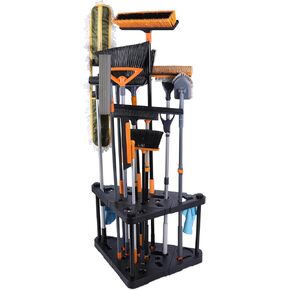 Storage Rack for Garage Organization,Garden Tool Organizer, Triangle Heavy Duty Tool Organizer for Garden,Garage,Shed,Outdoor,Black