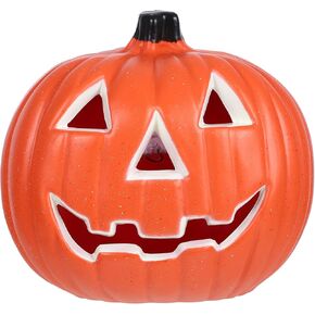 MAGICLULU 1Pcs Jack-O-Lantern Halloween Light Orange Pumpkin Lights LED Battery Bright Realistic Flameless Electric Pumpkin Lantern for Halloween Thanksgiving