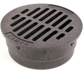 Premium USA Made 4" Inch Green Outdoor Round Flat Drain Grate Cover - Fits 4" Inch Sewer & Drain Pipe/Fittings, Also Fits Triple Wall Pipe & Corrugated Landscape Pipe 4" (Green)