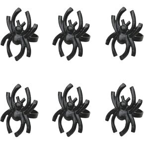 Napkin Rings Handcrafted Metal Spider Napkin Ring Set of 6 Pcs Thanksgiving Party Cloth Napkin Rings Holder for Wedding Dinner Party, Dining Room, Family Gathering and Special Occasion by Living Ideas