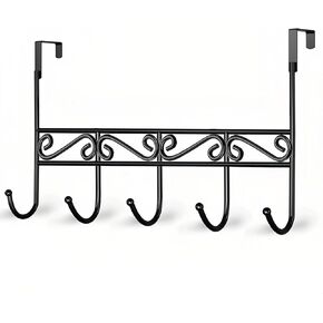 Over The Door Hook, Over Door Hanger for Coat, Towel, Bag, Robe (1 Pack, White)