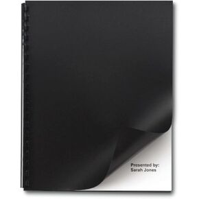 GBC Solids Standard Presentation Covers, Non-Window, Square Corners, Black, 50 Pieces Per Box (2514493)
