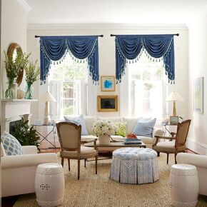 Waterfall Valances for Windows Valance Curtains with Tassels Luxury Chenille Swag Valances for Living Room Curtains for Bedroom Rod Pocket (Beige,W59 Inch,1 Panel)