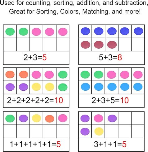 MECCANIXITY Small Plastic Learning Counters Disks Chip Bingo Chip Counting Discs Markers 24mm/0.94 Inch for Math Practice Red, Pack of 50 in Saudi Arabia