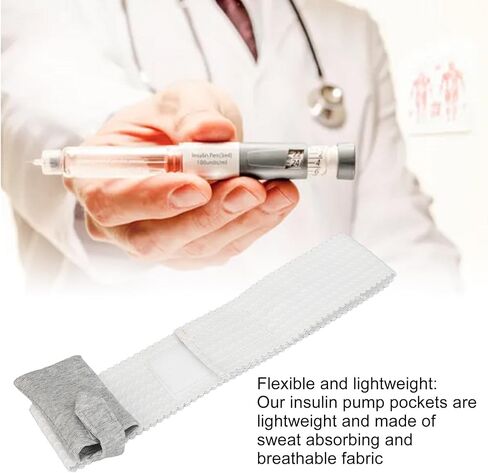 Insulin Pump Belt, Sweat Absorption, Suitable for CGM Equipment Insulin Pump Holder Belt Waist Band Case Diabetic Supplies Insulin Pump Belt Waist Belt Diabetic Supply in Saudi Arabia