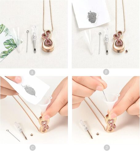 Infinity Love Urn Pendant Stainless Steel Snake Chain Cremation Jewelry for Ashes for Woman Free Filling Tools Include in Saudi Arabia
