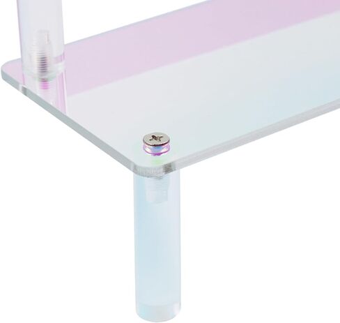 رف عرض أكريليك ملون 3 طبقات حامل عرض العطور بطول 12 بوصة أرفف حلوى كب كيك للحفلات والديكور والمنظم in Kuwait