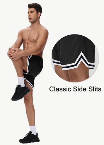 JWM Men's 5" Gym Shorts - Running Short with Zip Pockets Workout Althetic Tennis Pickleball Lounge Mesh Lightweight Quick Dry in Saudi Arabia