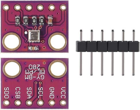 RedTagCanada GY-BME280 BME280 Digital 5V or 3.3V Temperature Humidity Sensor Atmospheric Barometric Pressure Board IIC I2C Breakout for Arduino (1, BME280 3.3V) in Saudi Arabia