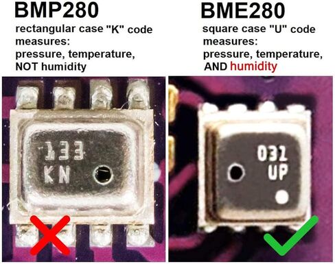 RedTagCanada GY-BME280 BME280 رقمي 5 فولت أو 3.3 فولت مستشعر درجة الحرارة والرطوبة لوحة الضغط الجوي IIC I2C اندلاع لاردوينو (1، BME280 3.3 فولت) in Saudi Arabia
