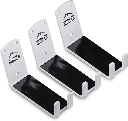 Borgen Bike Wall Mount Pedal Hook for E-Bikes, MTB & Road Bicycle Wall Mount with Support Brackets and Wall Protection Pads, Suitable as Bike Rack Garage Bike Storage Shed and Bicycle Storage Indoor in Saudi Arabia