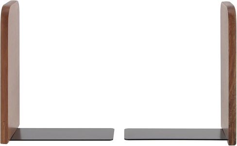 JEUIHAU 4 قطع من نهايات كتب الجوز، سدادة كتب خشبية غير قابلة للانزلاق للمنزل، تنظيم الكتب المدرسية والمكتبية in Kuwait