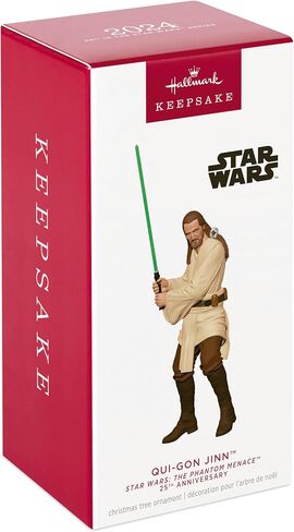 Hallmark Keepsake Christmas Ornament 2024, Star Wars: The Phantom Menace 25th Anniversary Qui-Gon Jinn, Gifts for Star Wars Fans in Saudi Arabia