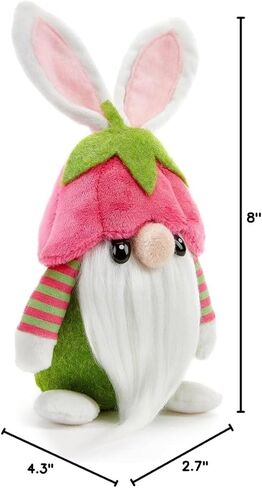 Hug Feel The Love - زهرة الأرنب جنوم - أزاليا، ديكور جنوم قطيفة، زخرفة جنوم سويدية تومتي، تمثال هدية جنوم جيب بال، دمية قطيفة مقاس 9 بوصة in Kuwait