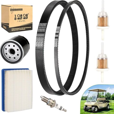 10L0L عربة الجولف DS Tune Up Kit مع محرك القابض وحزام المولد لسيارة Club Car DS Gas 1992-2004 عربة الجولف مع FE290، FE350 Kawasaki، مرشحات الهواء والوقود الزيتي، يستبدل OEM 1025582، 101916701 in Saudi Arabia
