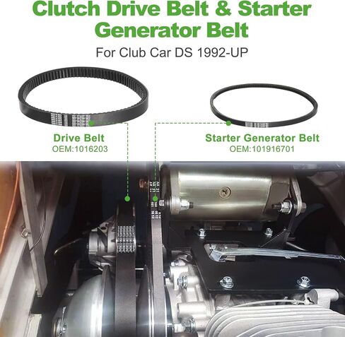10L0L عربة الجولف DS Tune Up Kit مع محرك القابض وحزام المولد لسيارة Club Car DS Gas 1992-2004 عربة الجولف مع FE290، FE350 Kawasaki، مرشحات الهواء والوقود الزيتي، يستبدل OEM 1025582، 101916701 in Saudi Arabia