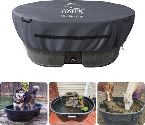 Sobana 100 Gallon Ice Water Therapy Ice Bath Cover Cold Water Cover,Oval Stock Tank Cover with Superior Cold Snap Foil Insulated Layer,Keep Your Tank Cooler, Black in Kuwait