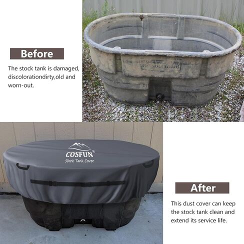 Sobana 100 Gallon Ice Water Therapy Ice Bath Cover Cold Water Cover,Oval Stock Tank Cover with Superior Cold Snap Foil Insulated Layer,Keep Your Tank Cooler, Black in Kuwait