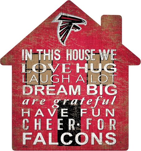لافتة منزل Atlanta Falcons للجنسين من NFL Atlanta Falcons، لون الفريق، 12 بوصة in Saudi Arabia