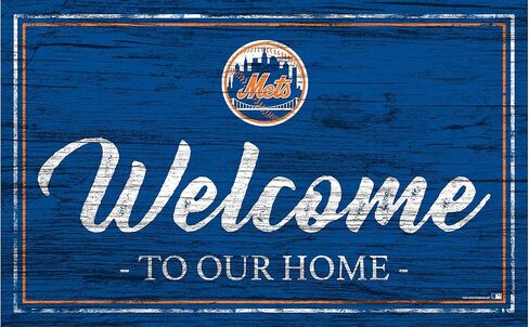 علامة Fan Creations New York Mets مرحبًا بكم في منزلنا مقاس 6x12 in Saudi Arabia