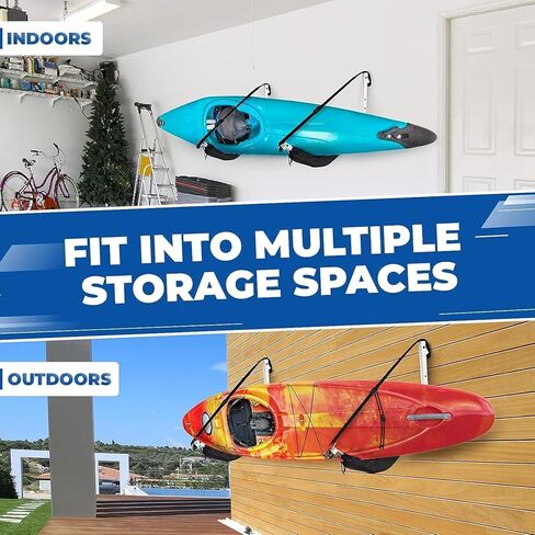 Yes4All Kayak Storage Rack Kayak Wall Mount Rack 400lbs 4 Adjustable Levels Kayak Rack for Outdoor, Indoor Kayak Storage Rack in Saudi Arabia