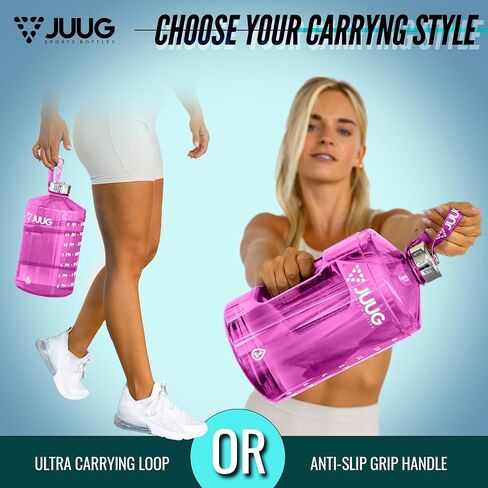 JUUG 1 Gallon Water Bottle with Times to Drink - Gallon Water Jug with Handle - 128oz Leakproof BPA Free Bottle for Gym Fitness- One Gallon Water Bottle with Motivational Time Markers in Saudi Arabia