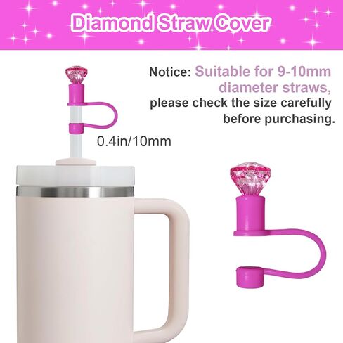 Stanley Cup Accessories Set 30&40 Oz, Includes 0.4in Straw Covers, Water Bottle Handle Strap, Cute Stanley Charms and Silicone Boot. in Saudi Arabia